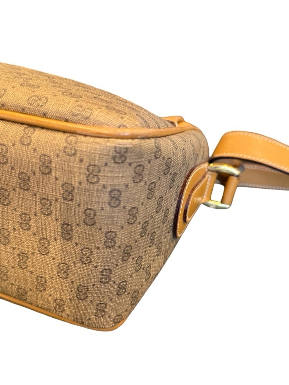 Gucci Brown/Tan Micro GG Canvas and Leather Crossbody Bag - Picture 5 of 17